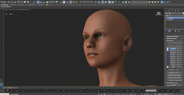 3ds Max 2023.1 morpher modifier performance on human face