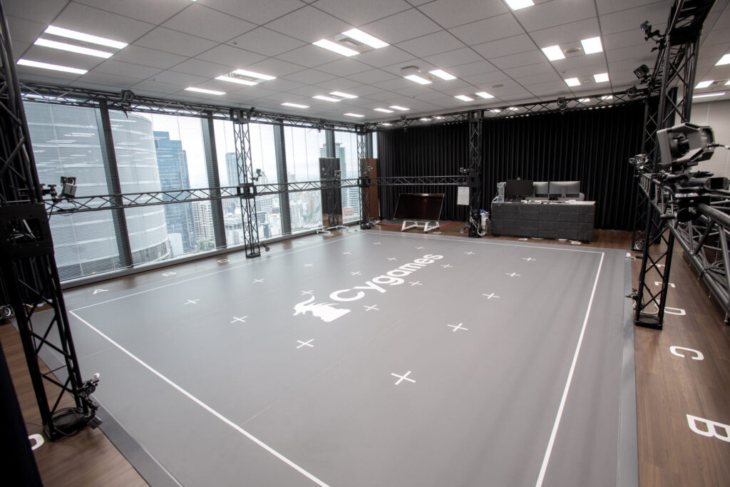 Motion capture studio set up in the Cygame’s office space