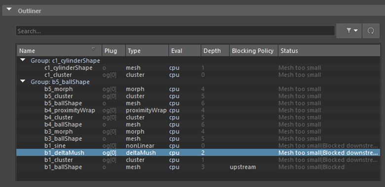 Maya 2023.2 Update Evaluation Toolkit Updates showing GPU Outliner