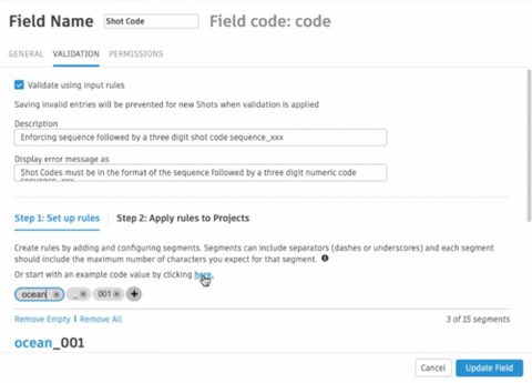 ShotGrid Input Validation