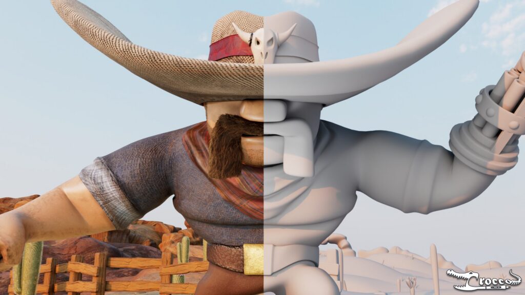 Cowboy character from Buster Boone, animation by Giovanni Crocco.