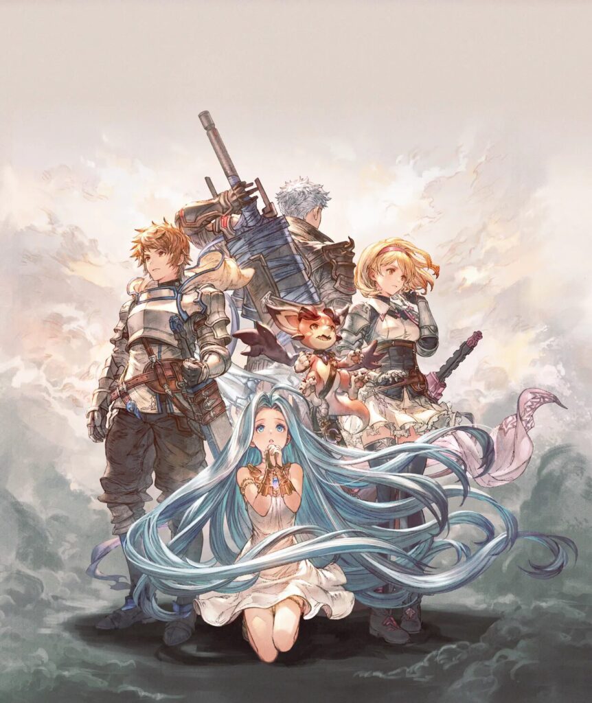 Cover art for the Granblue Fantasy game featuring 5 characters