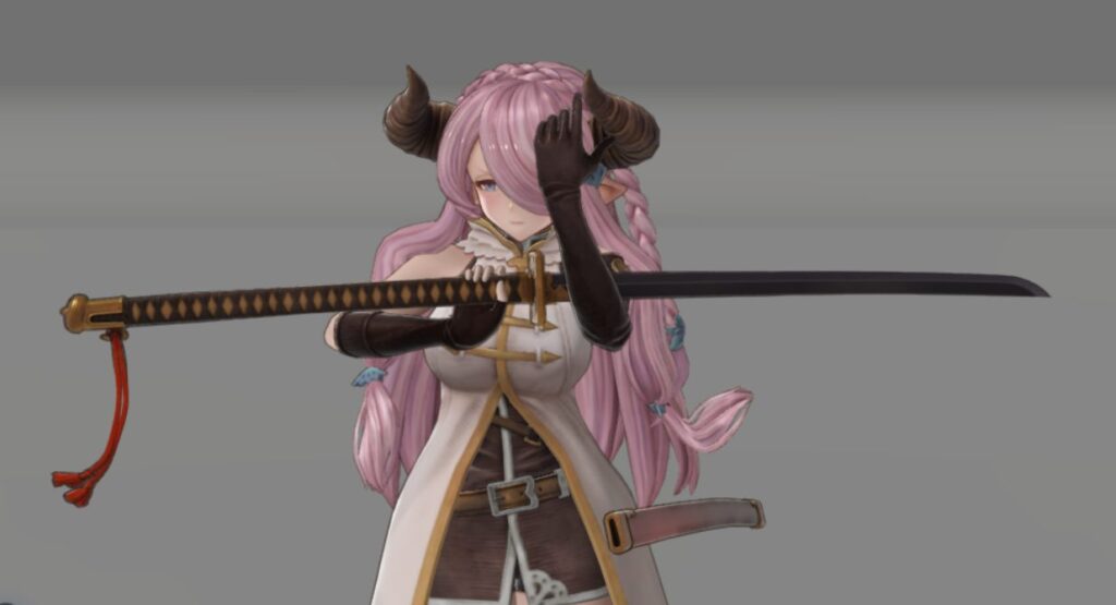 Narmaya pose example (emote/victory pose) with guide motion