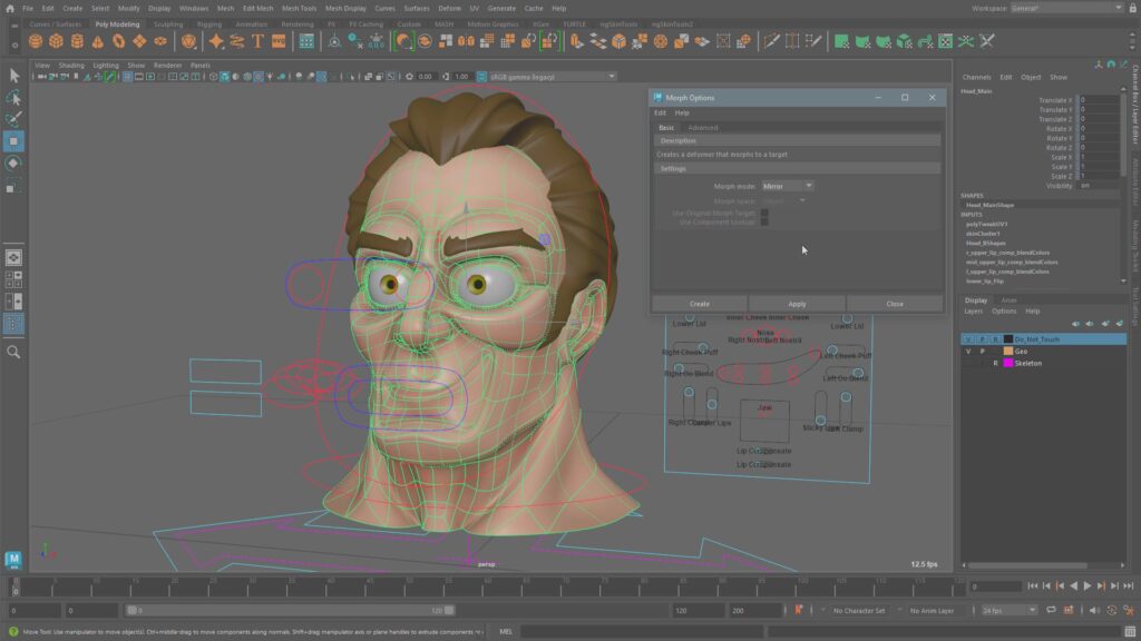 Maya 2023 new options added to Morph Deformer