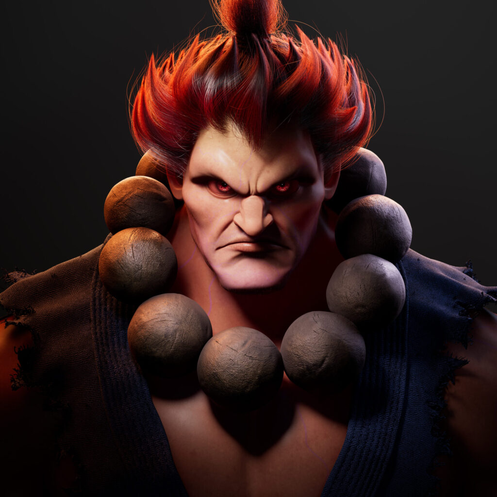 Ricky's 3D art of character "Akuma" from Street Fighter.