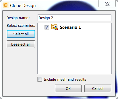 Screenshot of Autodesk CFD clone design dialog.