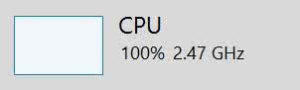 CPU 100% 2.47 GHz