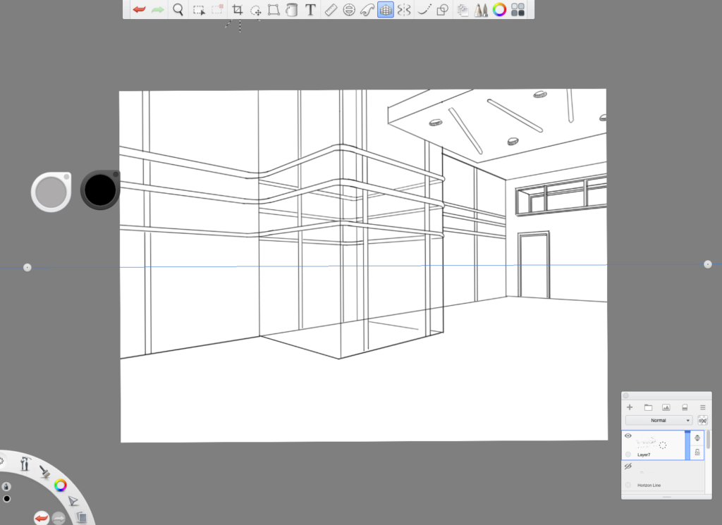 Perspective Guides Using Two Point Perspective For Drawing Interiors Sketchbook Blog