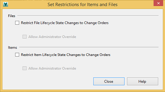 Lifecycle controls