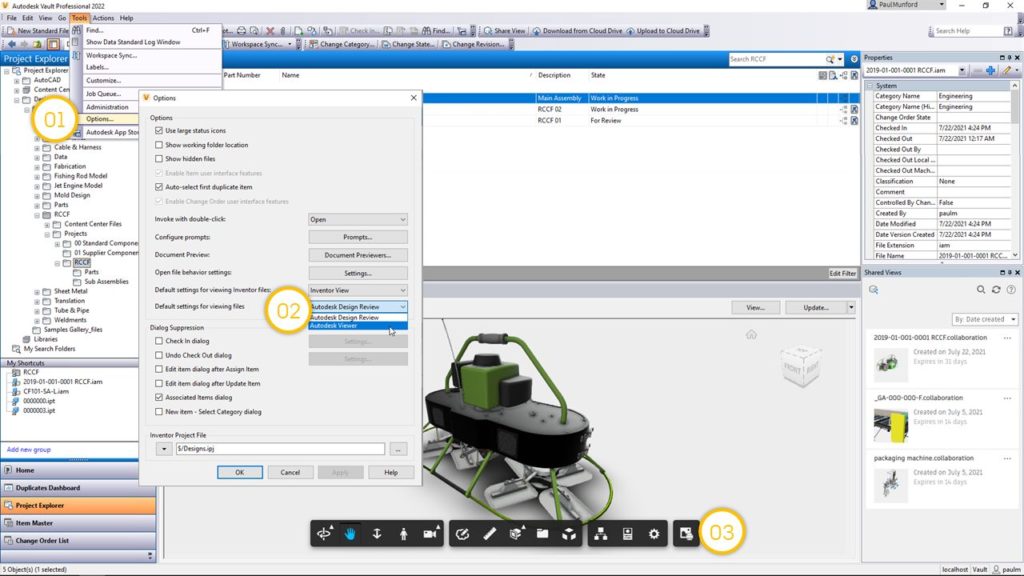 Autodesk Vault-2022.1 What's New - Forge Viewer in desktop client