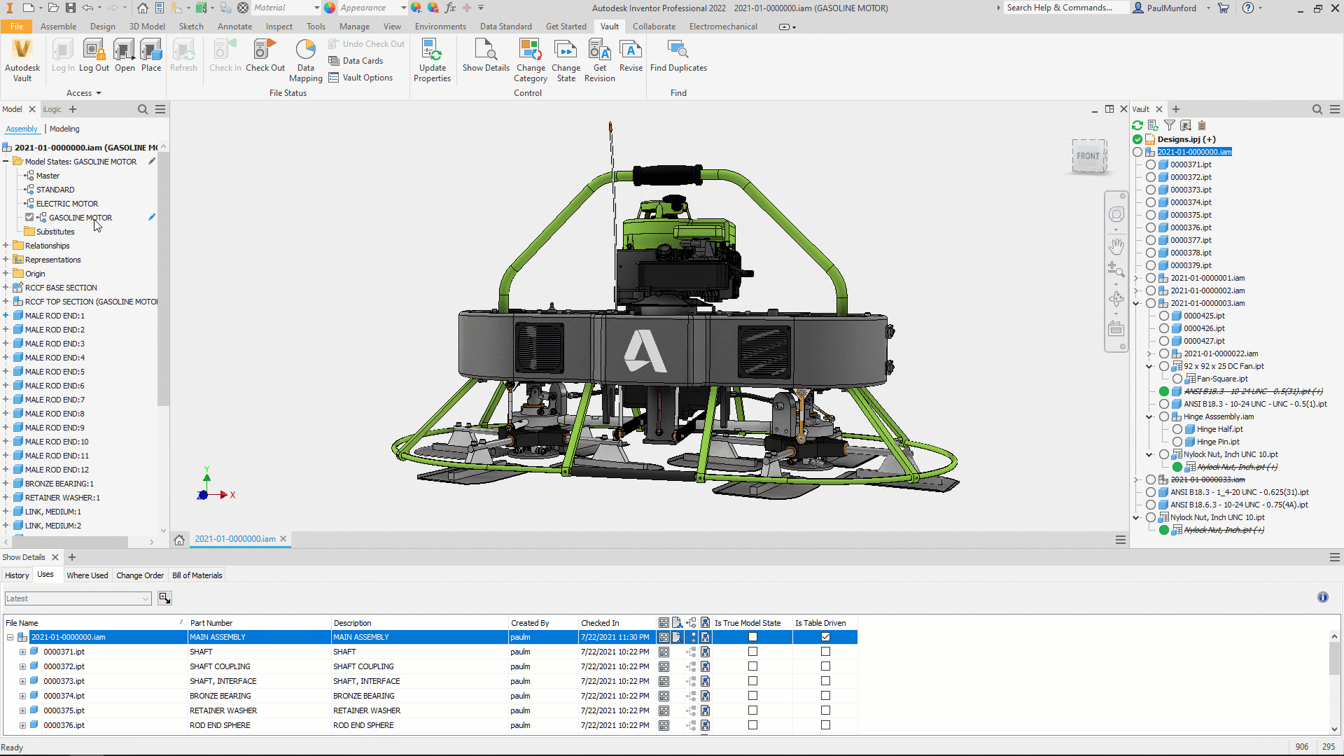 Autodesk Vault-2022.1 What's New - model state support for items