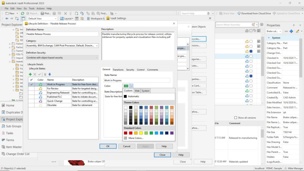 Lifecycle State Colors