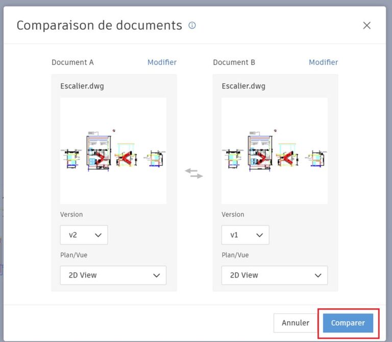 [Rappel – Astuce] L’outil Comparer d’Autodesk Docs – Village BIM